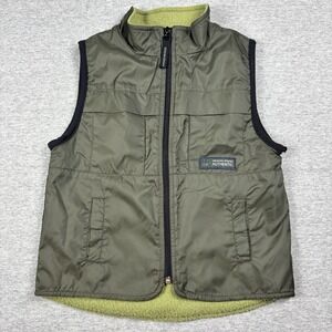 Osh Kosh B'Gosh Boy's Green Vest Size 4 Fleece Lining